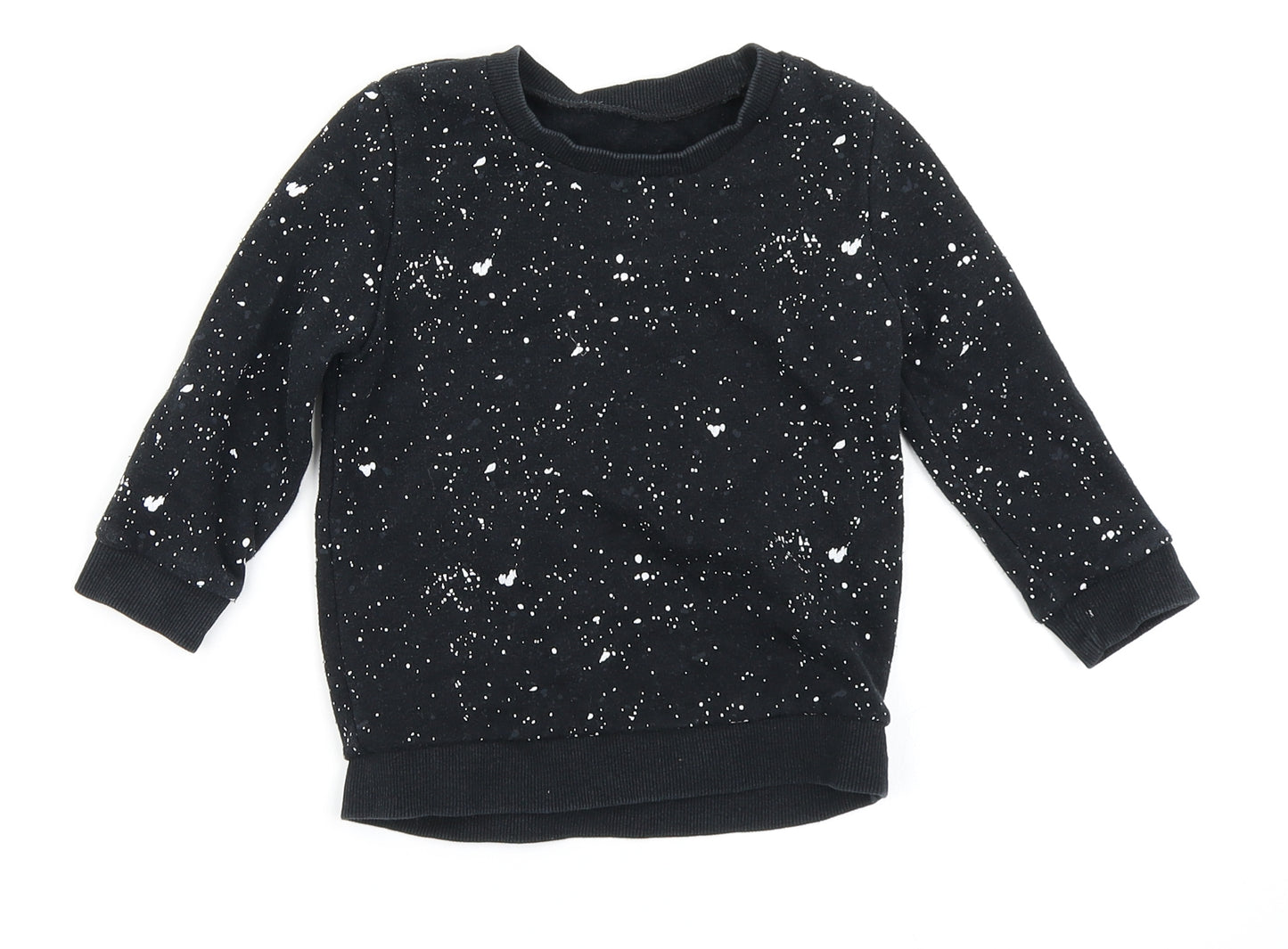 Matalan Boys Black Spotted  Basic T-Shirt Size 12-18 Months