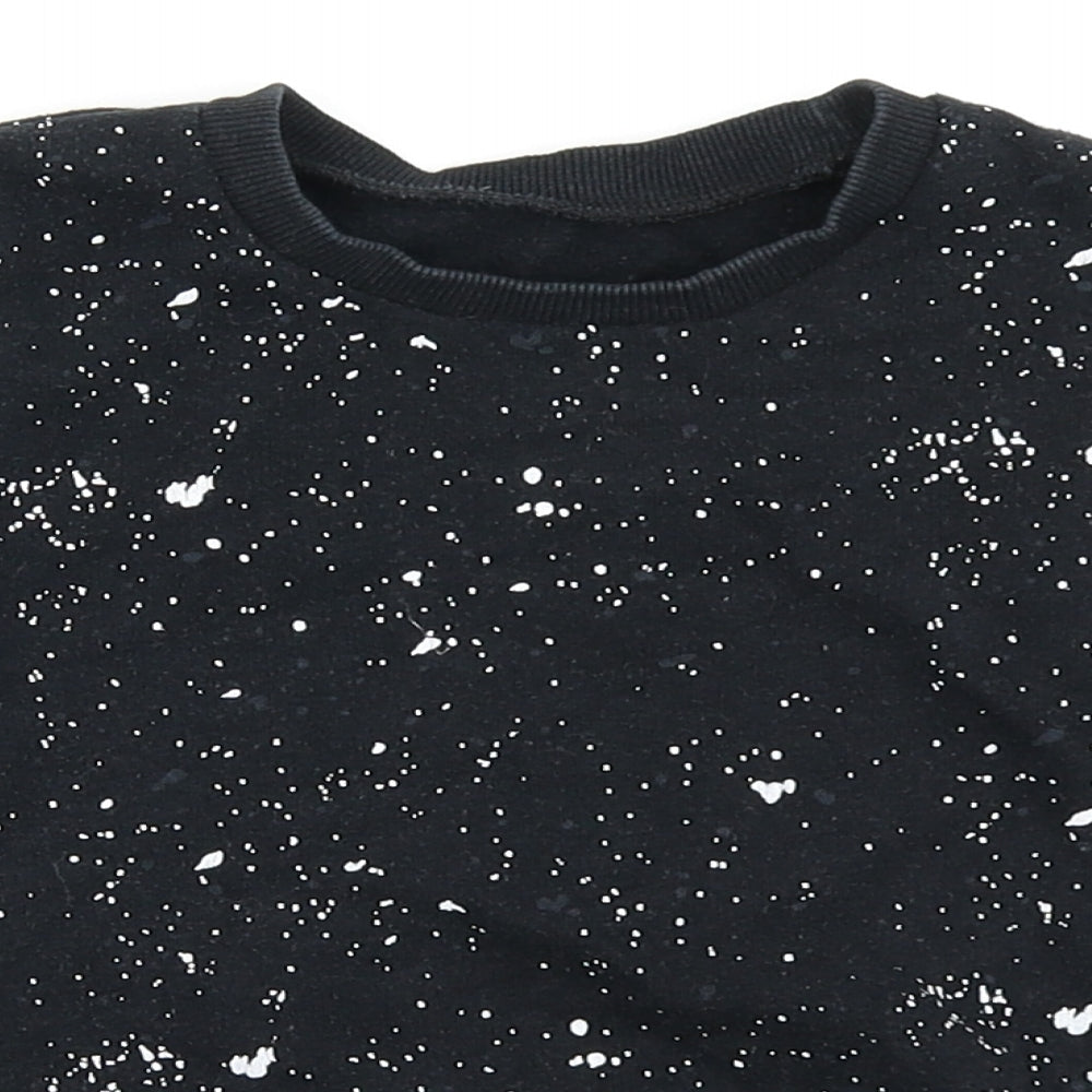 Matalan Boys Black Spotted  Basic T-Shirt Size 12-18 Months