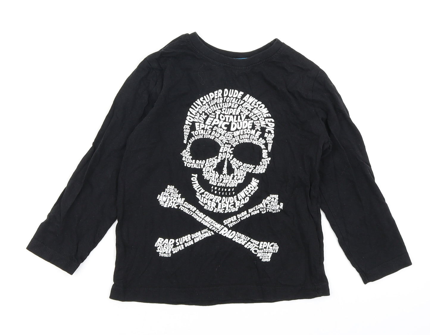 Primark Boys Black   Basic T-Shirt Size 3-4 Years