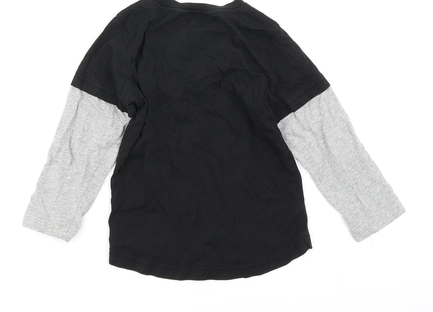 George Boys Black   Basic T-Shirt Size 2-3 Years