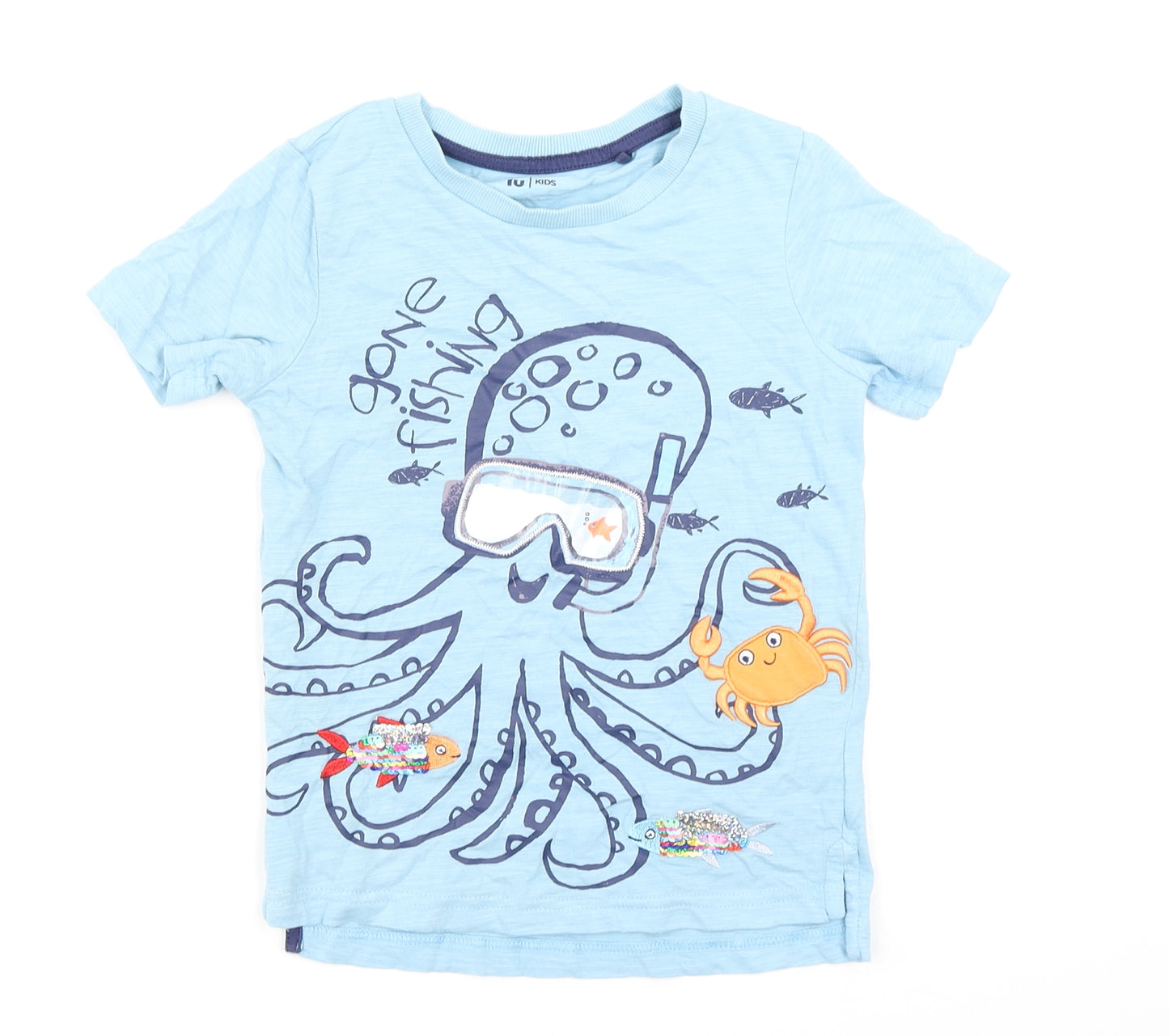 TU Boys Blue   Basic T-Shirt Size 4-5 Years