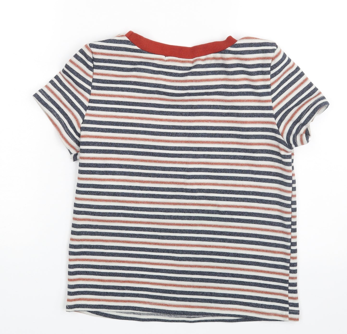 Glamorous Womens Multicoloured Striped   T-Shirt Size 10