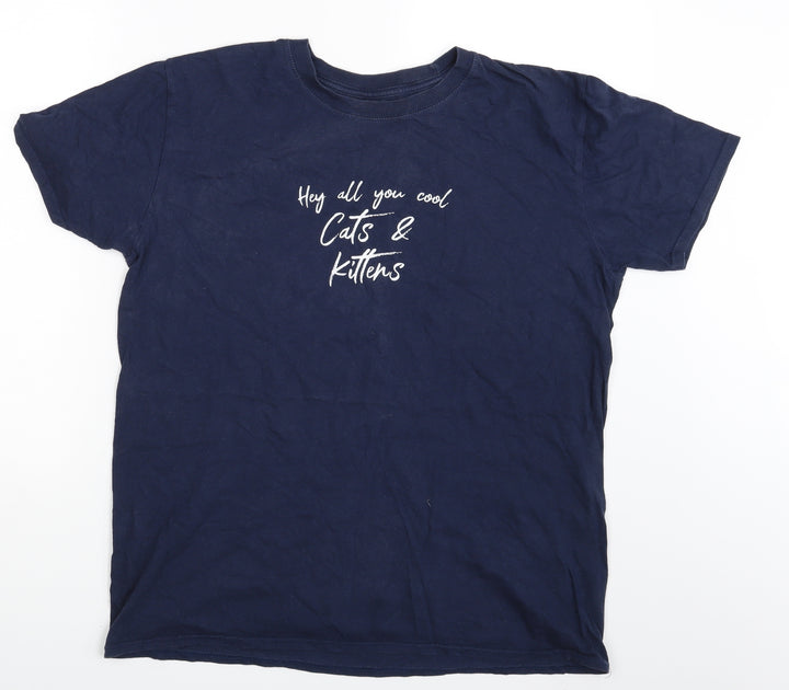 Preworn Mens Blue T-Shirt One Size