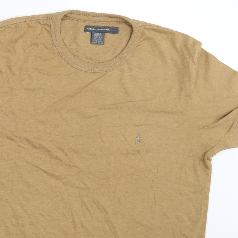 French Connection Mens Brown    T-Shirt Size M