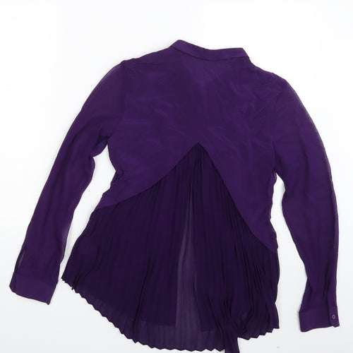 Karen Millen Womens Purple   Basic Button-Up Size 8
