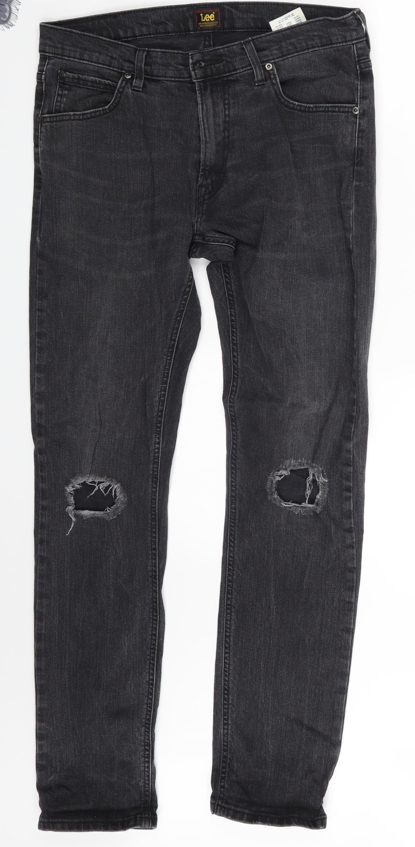 Lee Mens Grey  Denim Skinny Jeans Size 32 in L32 in