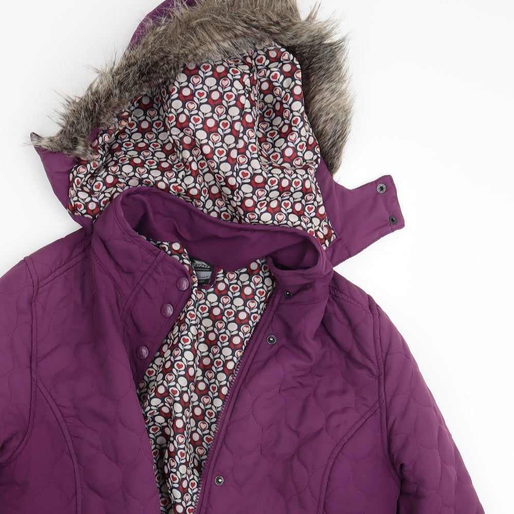Trespass Womens Purple   Parka Jacket Size 14