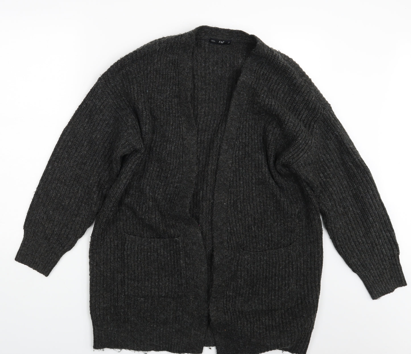 F&F Mens Grey   Cardigan Jumper Size L