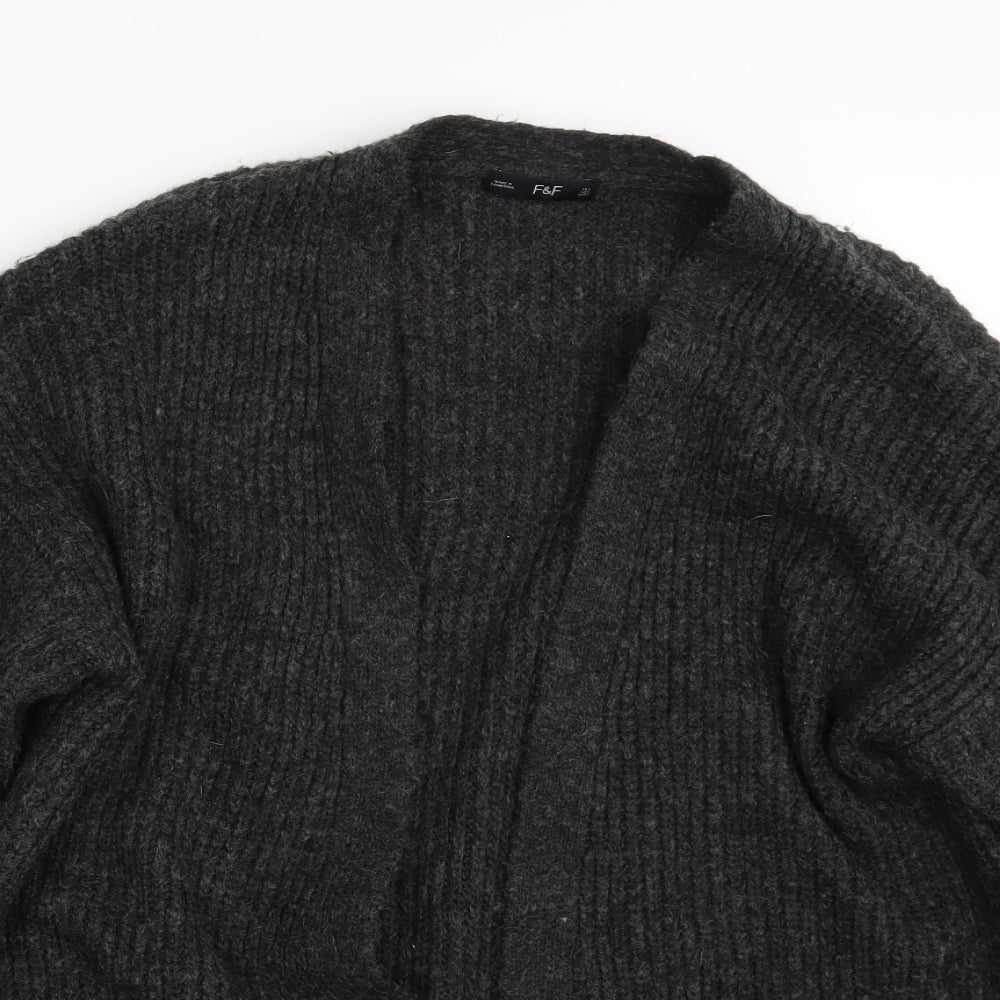F&F Mens Grey   Cardigan Jumper Size L
