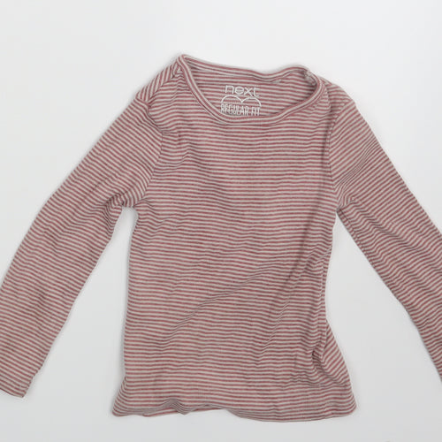 NEXT Girls Pink Striped  Pullover Jumper Size 4 Years