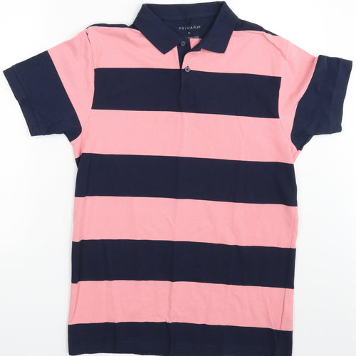 Primark Mens Multicoloured Striped   Polo Size M