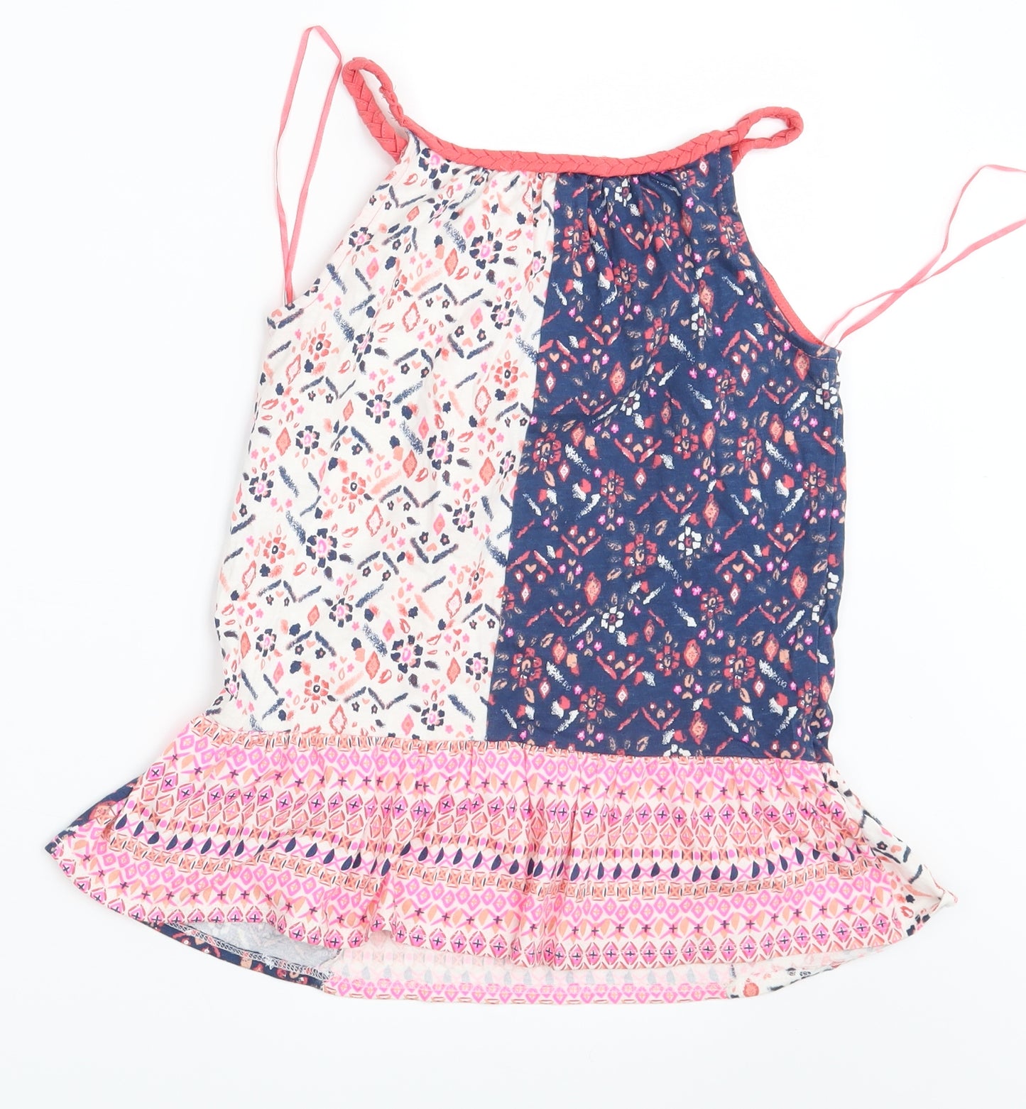 George Girls Multicoloured Geometric  Basic Blouse Size 8-9 Years