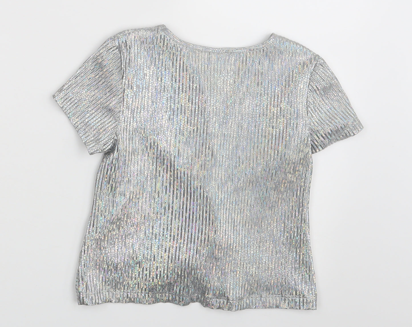 TU Girls Silver   Basic Blouse Size 9 Years