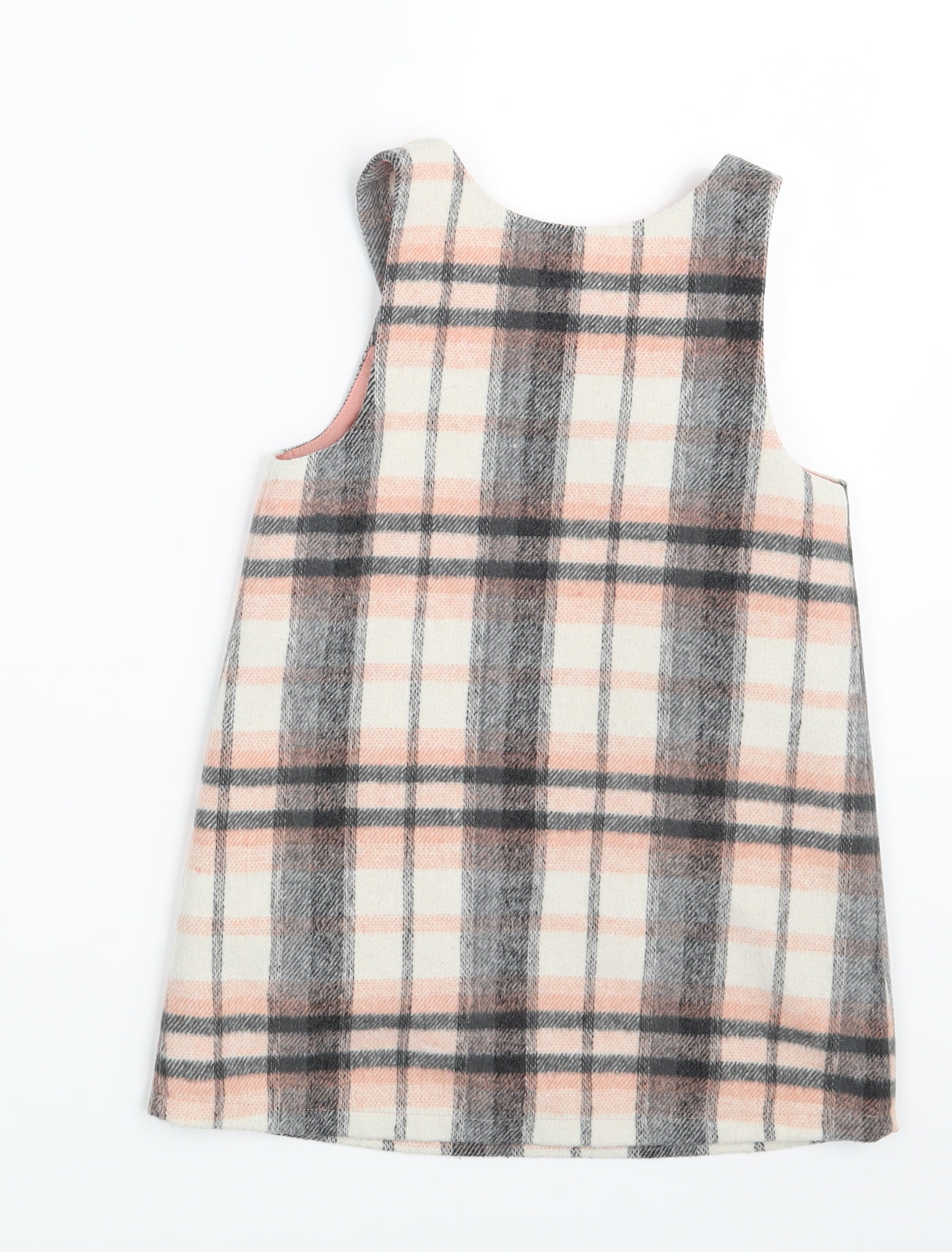 F&F Girls Multicoloured Check  Pinafore/Dungaree Dress  Size 4-5 Years