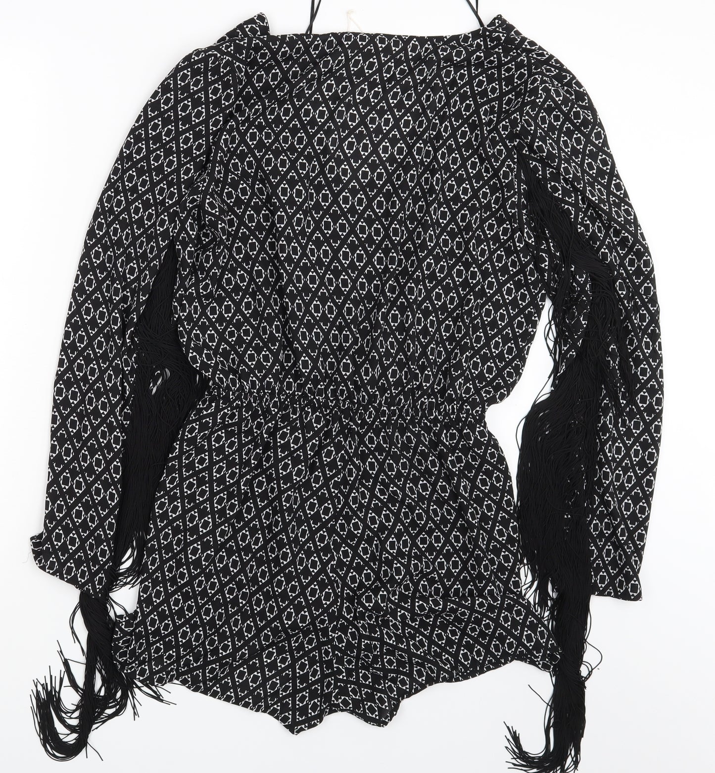 H&M Womens Black Argyle/Diamond  Bodysuit One-Piece Size M L3 in