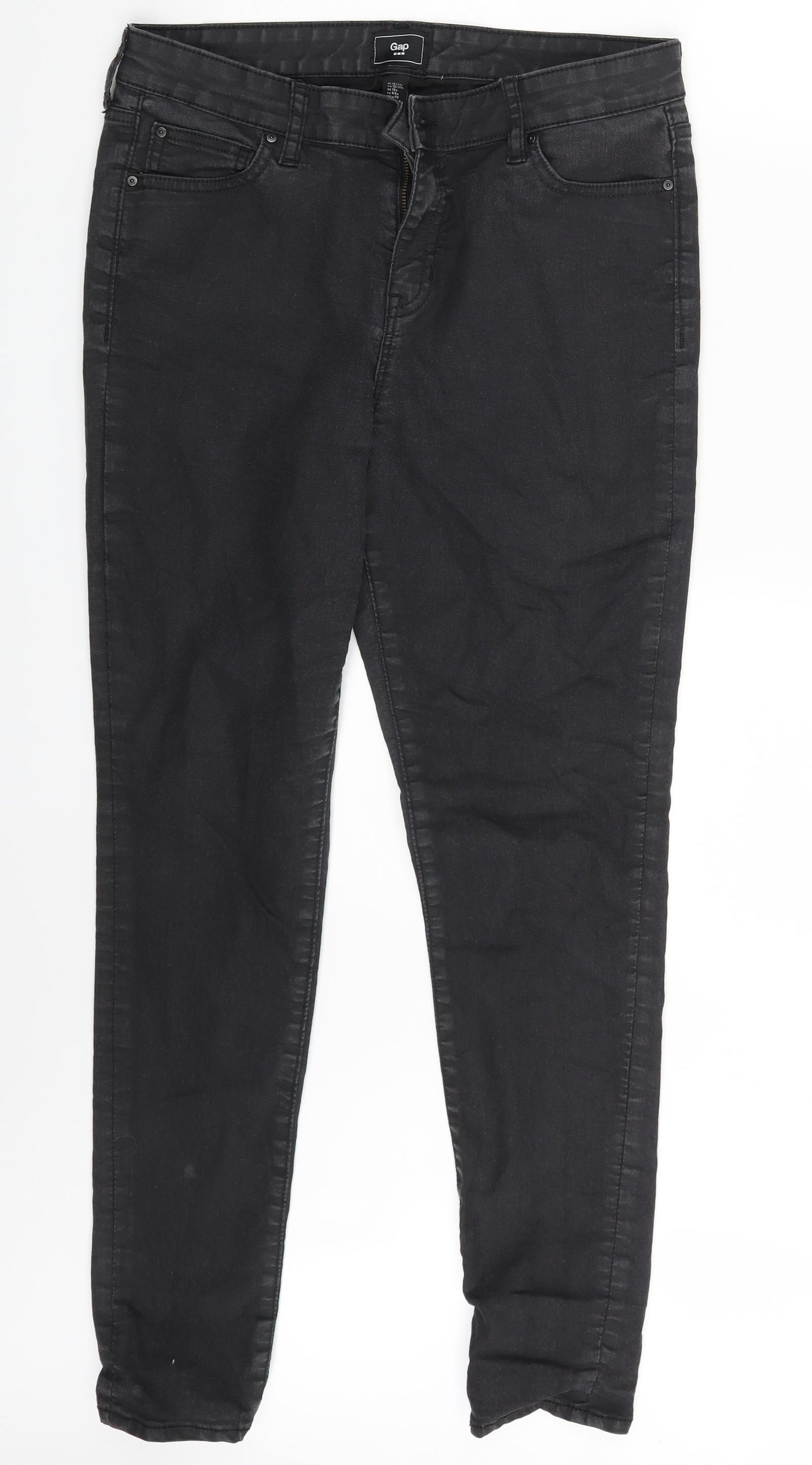 Gap Womens Black  Denim Skinny Jeans Size 16 L29 in