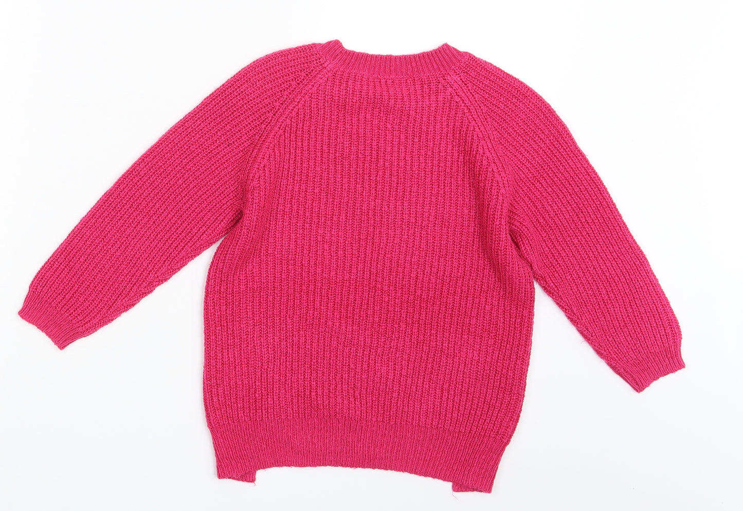 M&Co Girls Pink   Pullover Jumper Size 4-5 Years