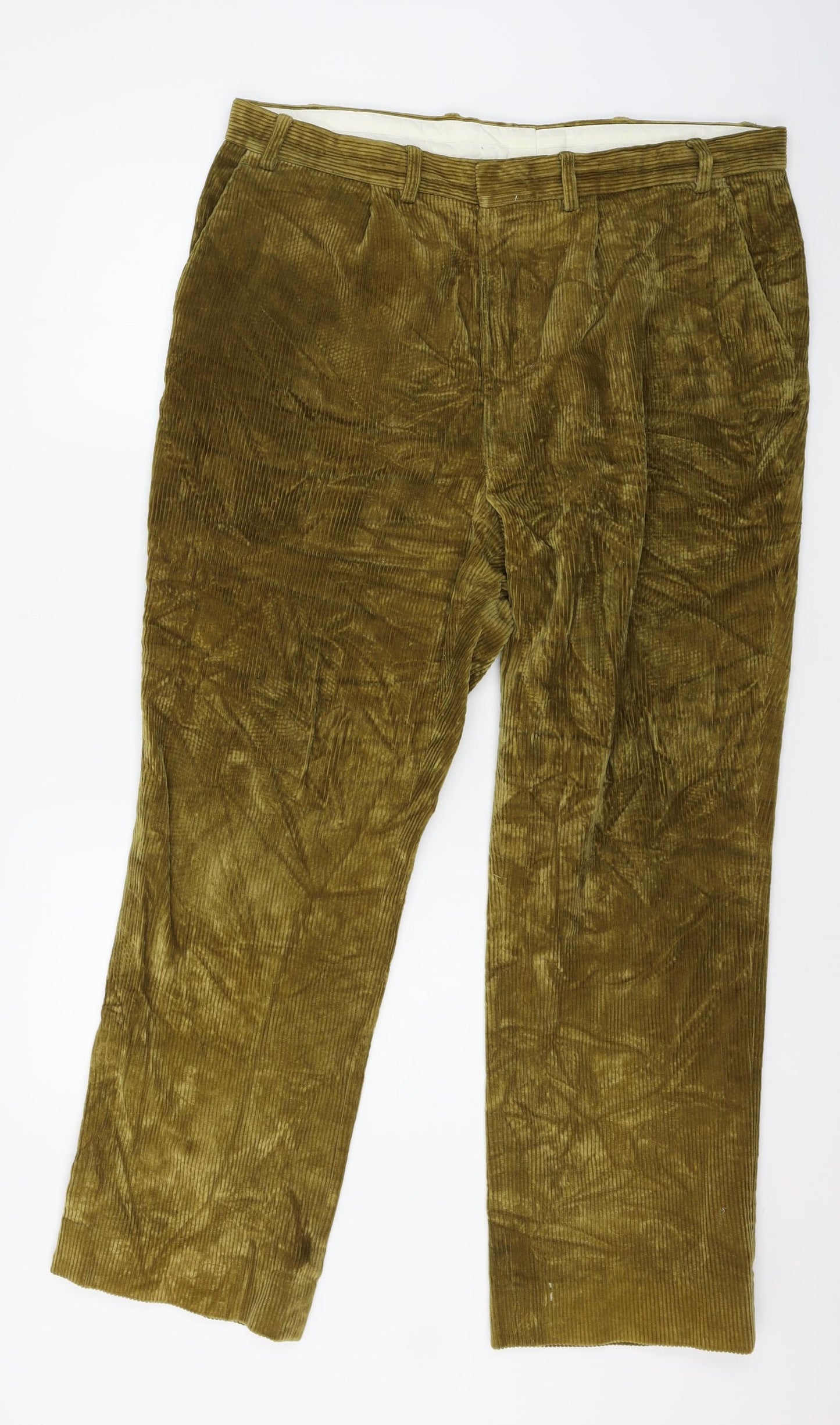 James Meade Mens Brown  Corduroy Rain Trousers Trousers Size 40 in L29 in