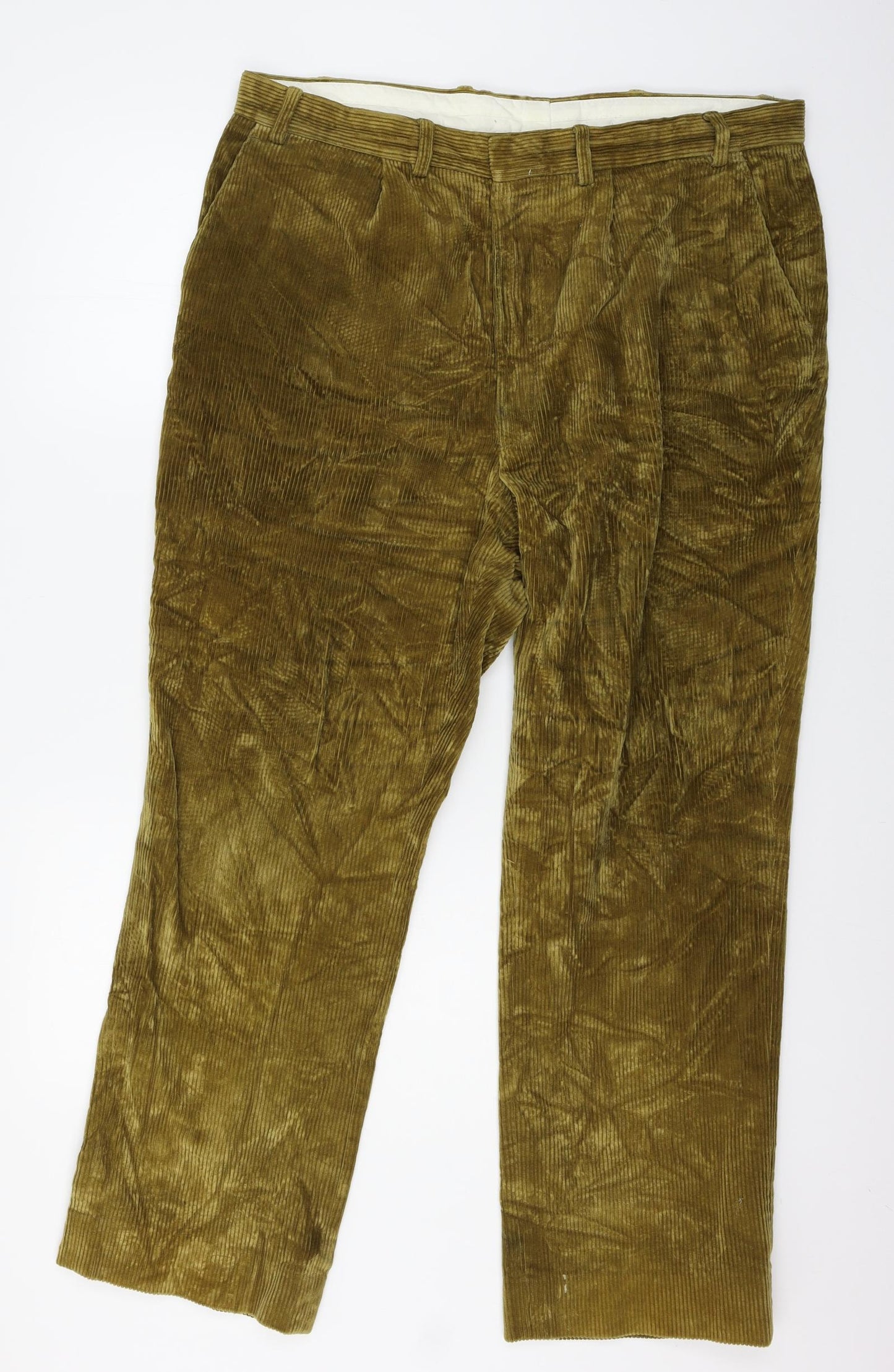 James Meade Mens Brown  Corduroy Rain Trousers Trousers Size 40 in L29 in
