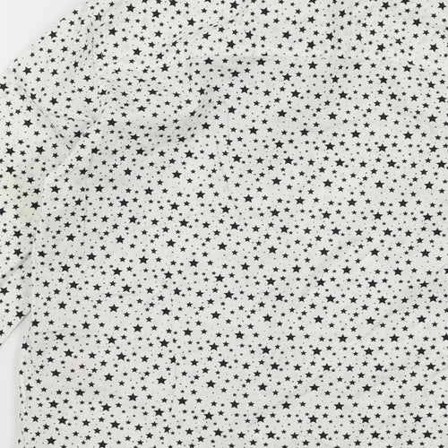 F&F Girls White Geometric  Basic Button-Up Size 8-9 Years