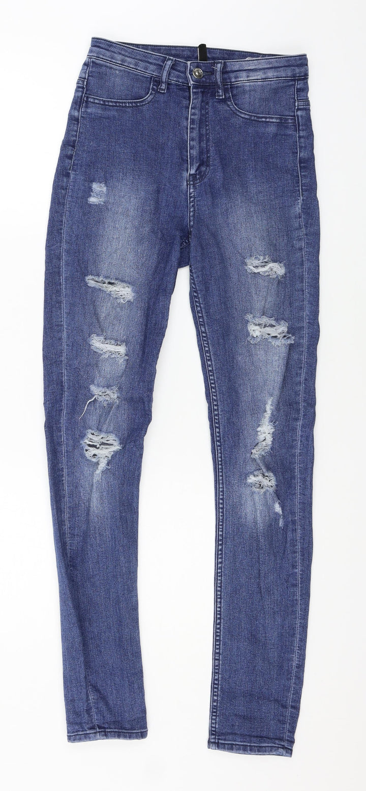 Divided by H&M Womens Blue Denim Skinny Jeans Size 6 L29 in