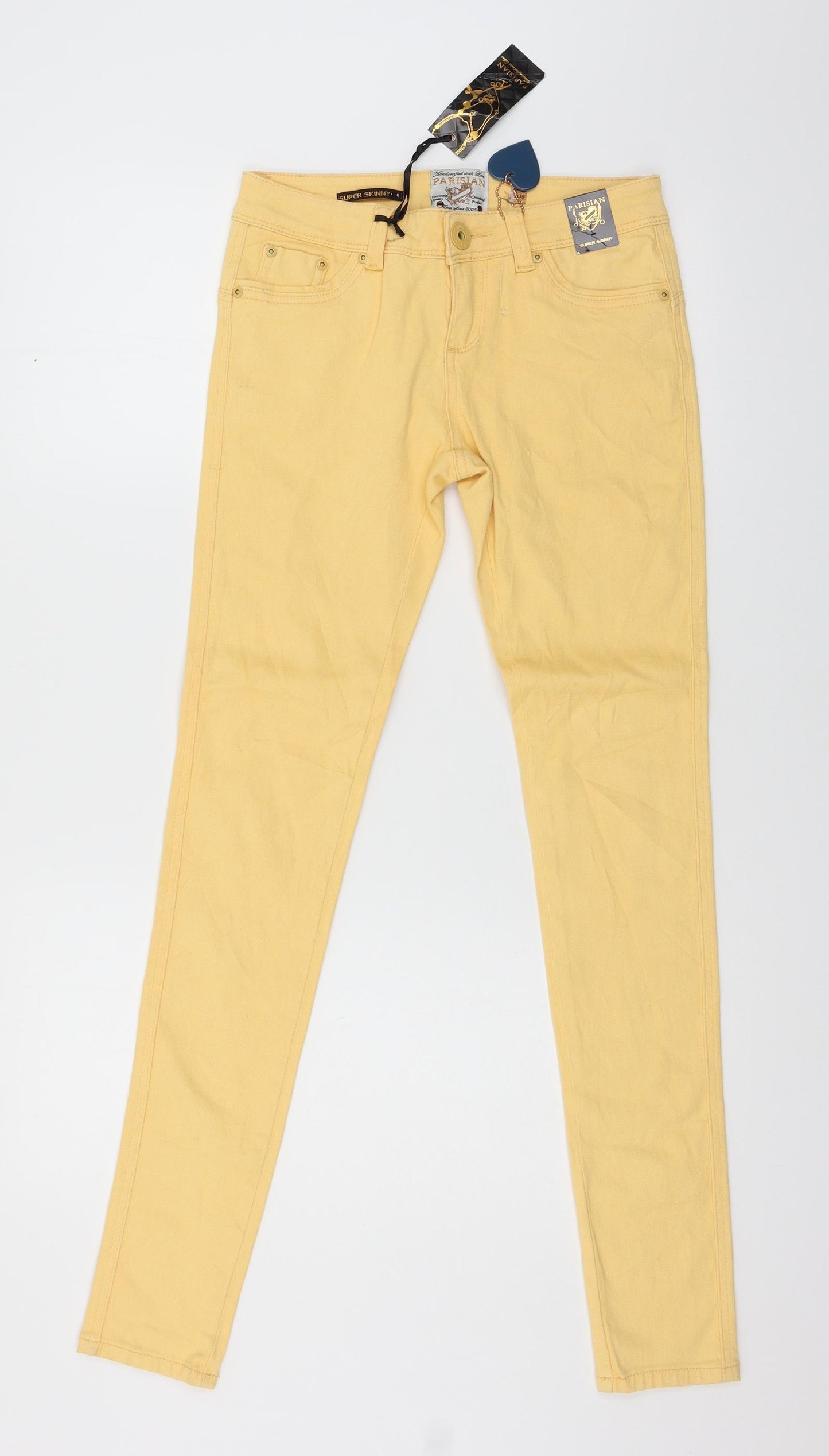 PARISIAN SIGNATURE Womens Orange  Denim Skinny Jeans Size 10 L30 in