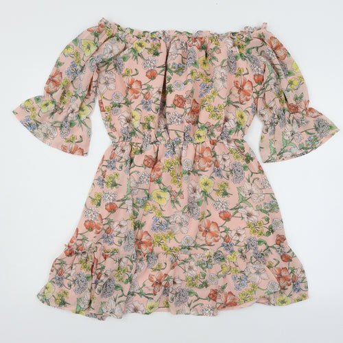 FOREVER 21 Womens Pink Floral  Fit & Flare  Size M