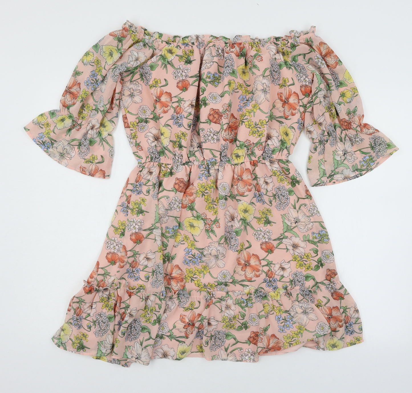 FOREVER 21 Womens Pink Floral  Fit & Flare  Size M