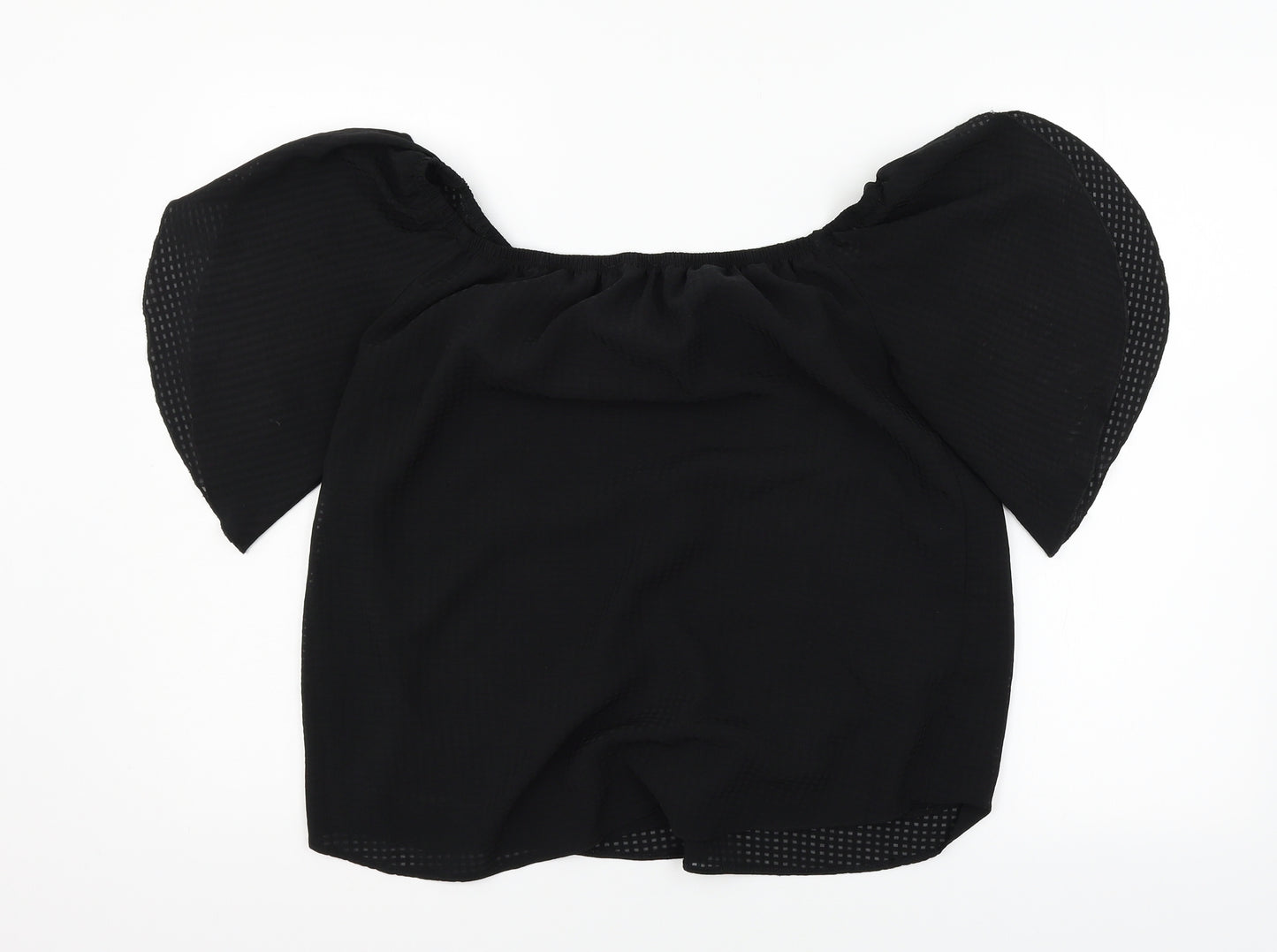 George Womens Black  Chiffon Basic Blouse Size 10
