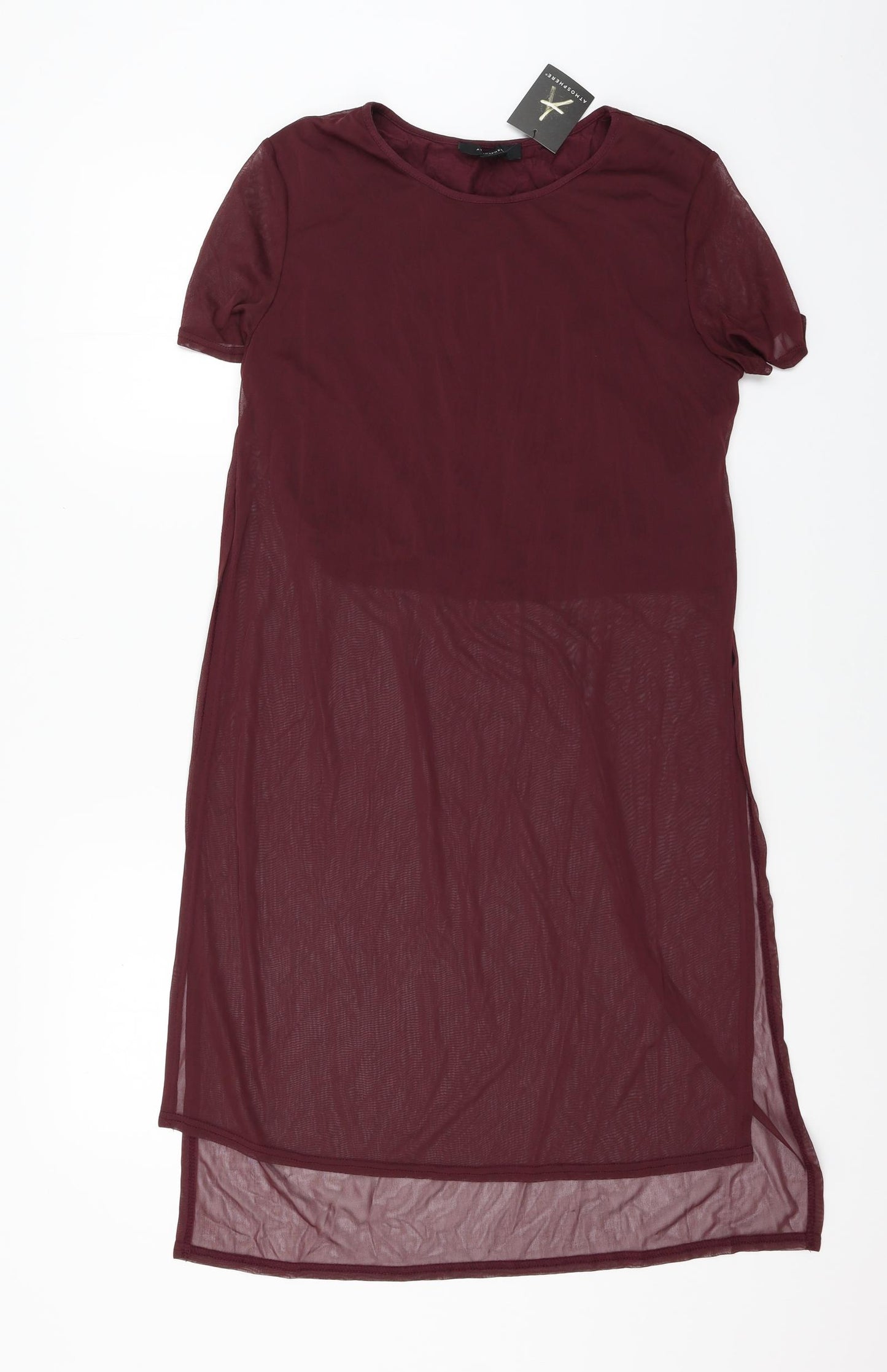 Atmosphere Womens Purple  Chiffon Basic T-Shirt Size 16