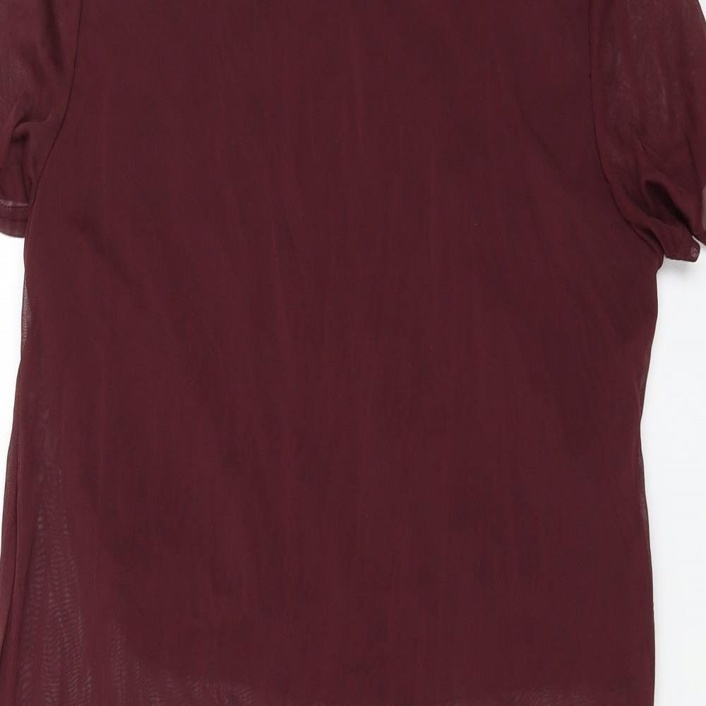 Atmosphere Womens Purple  Chiffon Basic T-Shirt Size 16