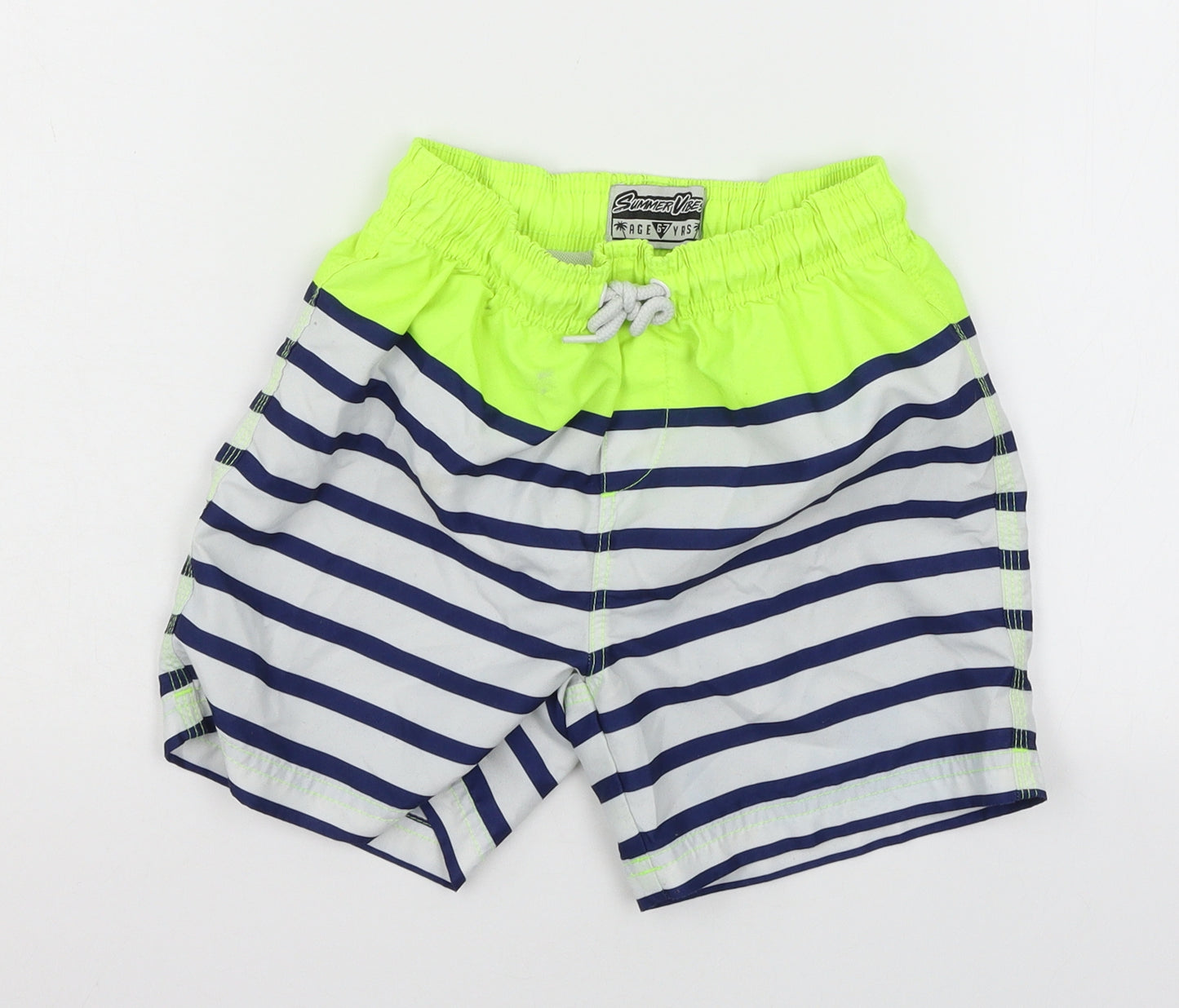 Matalan Boys Black Striped  Sweat Shorts Size 6-7 Years