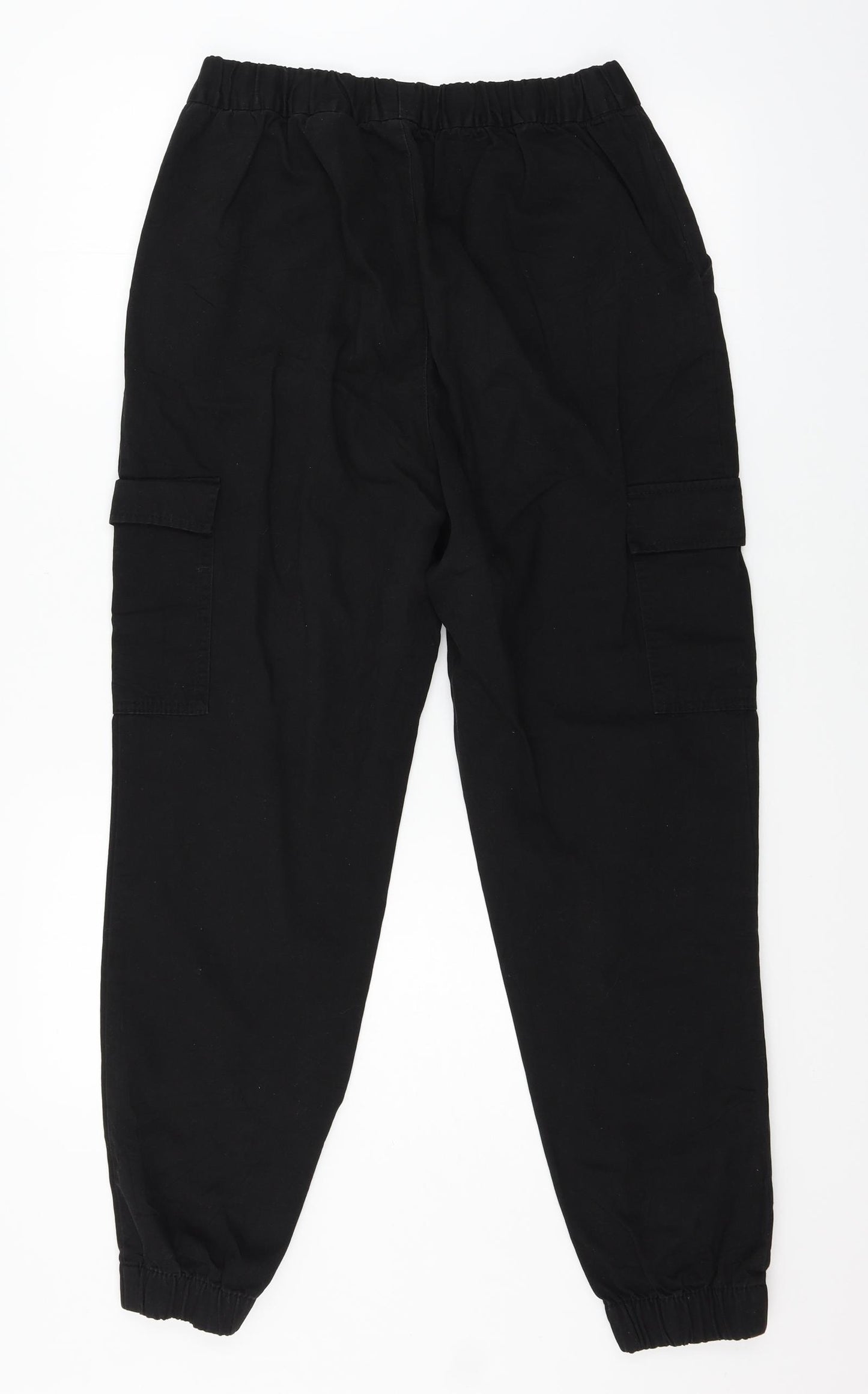 Divided by H&M Womens Black   Cargo Trousers Size 14 L28 in