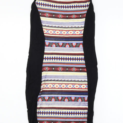 PARISIAN SIGNATURE Womens Multicoloured Geometric Jersey Bodycon  Size S