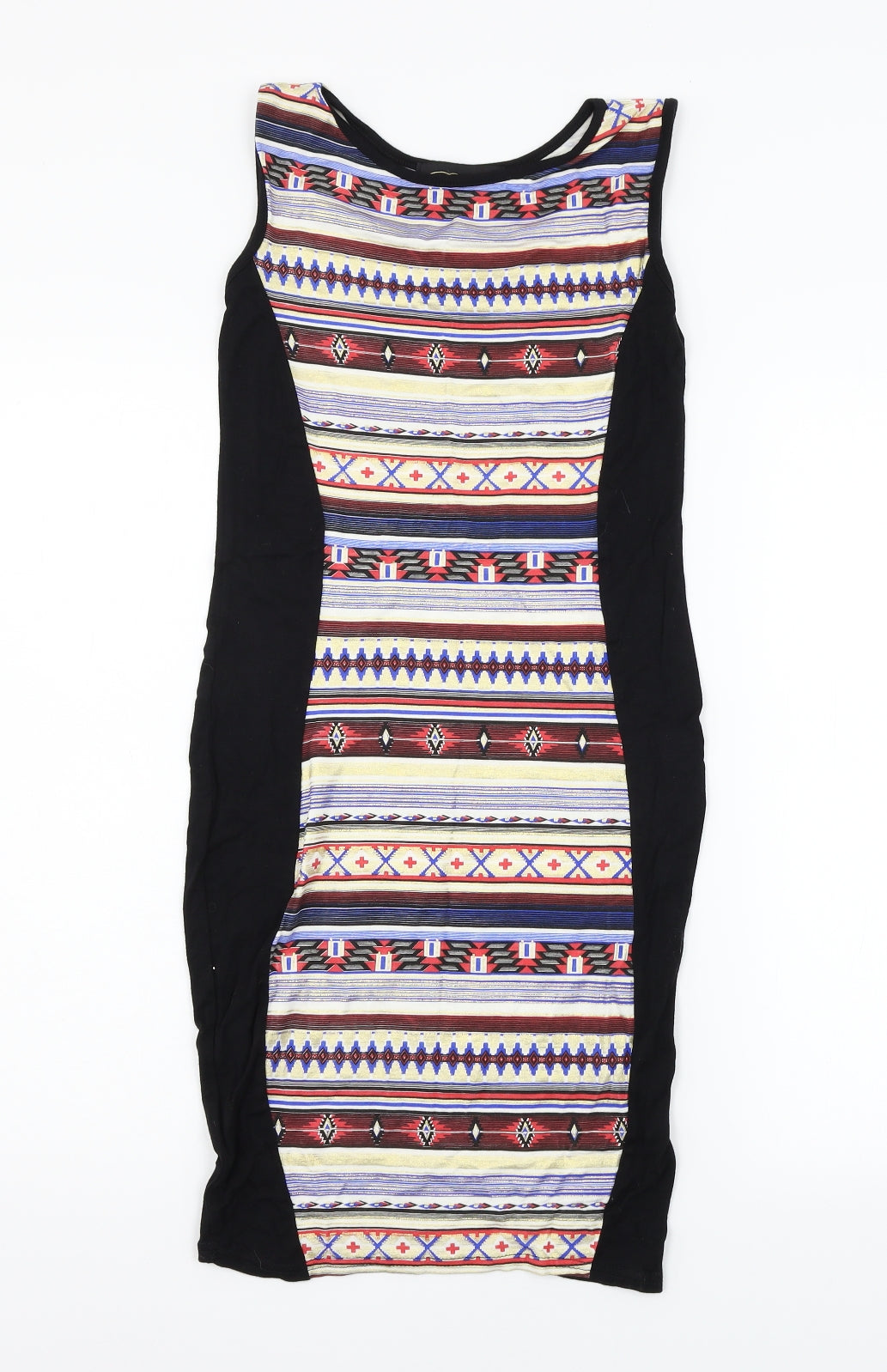 PARISIAN SIGNATURE Womens Multicoloured Geometric Jersey Bodycon  Size S