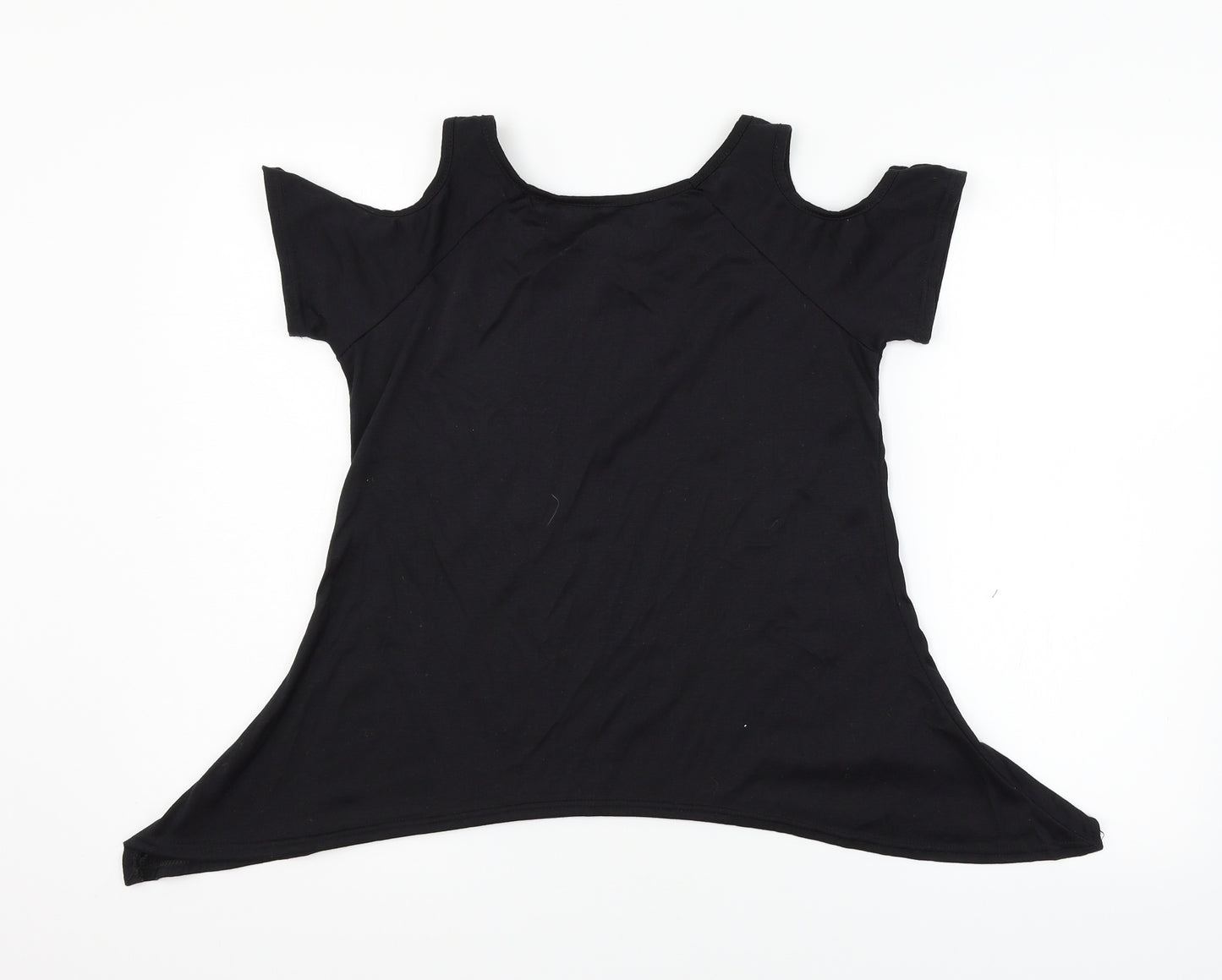 Preworn Womens Black  Jersey Basic T-Shirt Size M