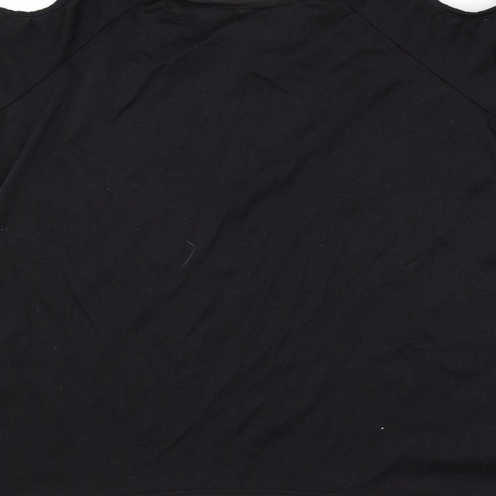 Preworn Womens Black  Jersey Basic T-Shirt Size M