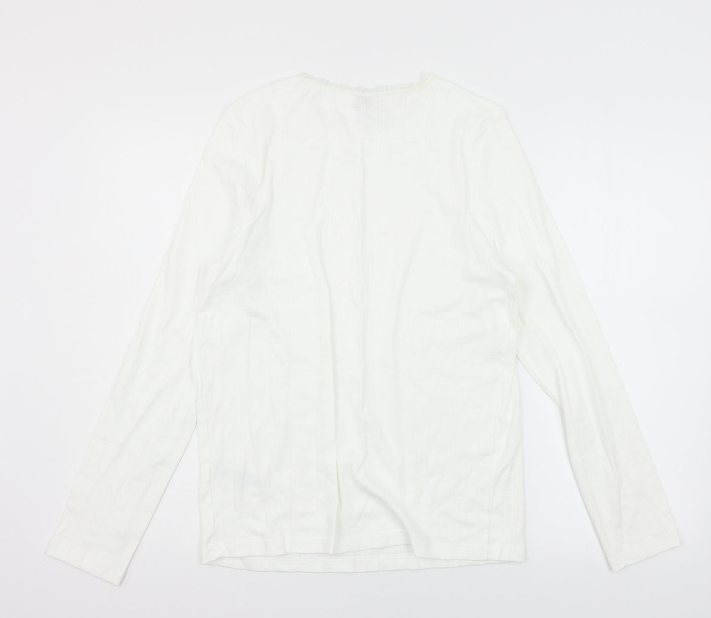 Topshop Womens White  Jersey Basic T-Shirt Size 12