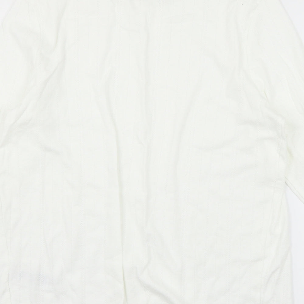 Topshop Womens White  Jersey Basic T-Shirt Size 12