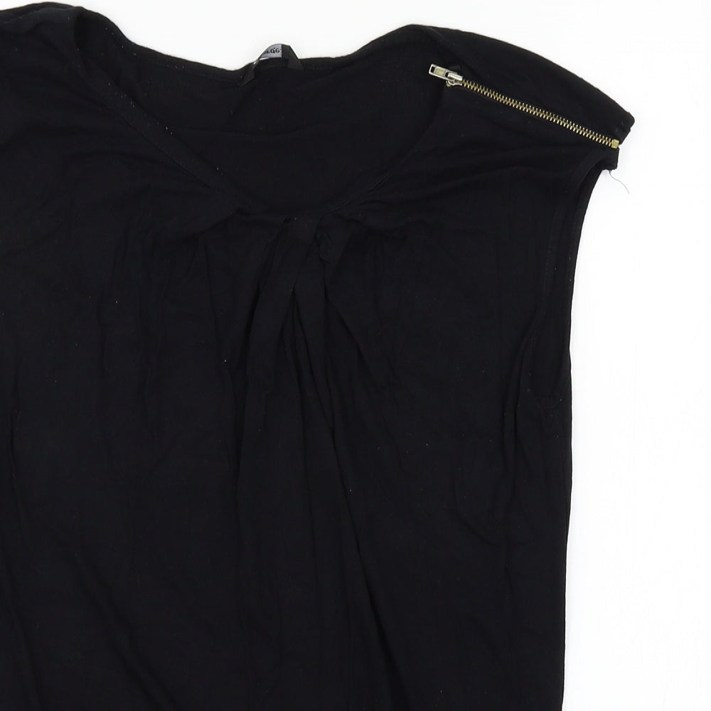 George Womens Black  Jersey Basic T-Shirt Size 10