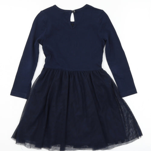 Blue Zoo Girls Blue  Jersey Skater Dress  Size 2-3 Years  - Unicorn