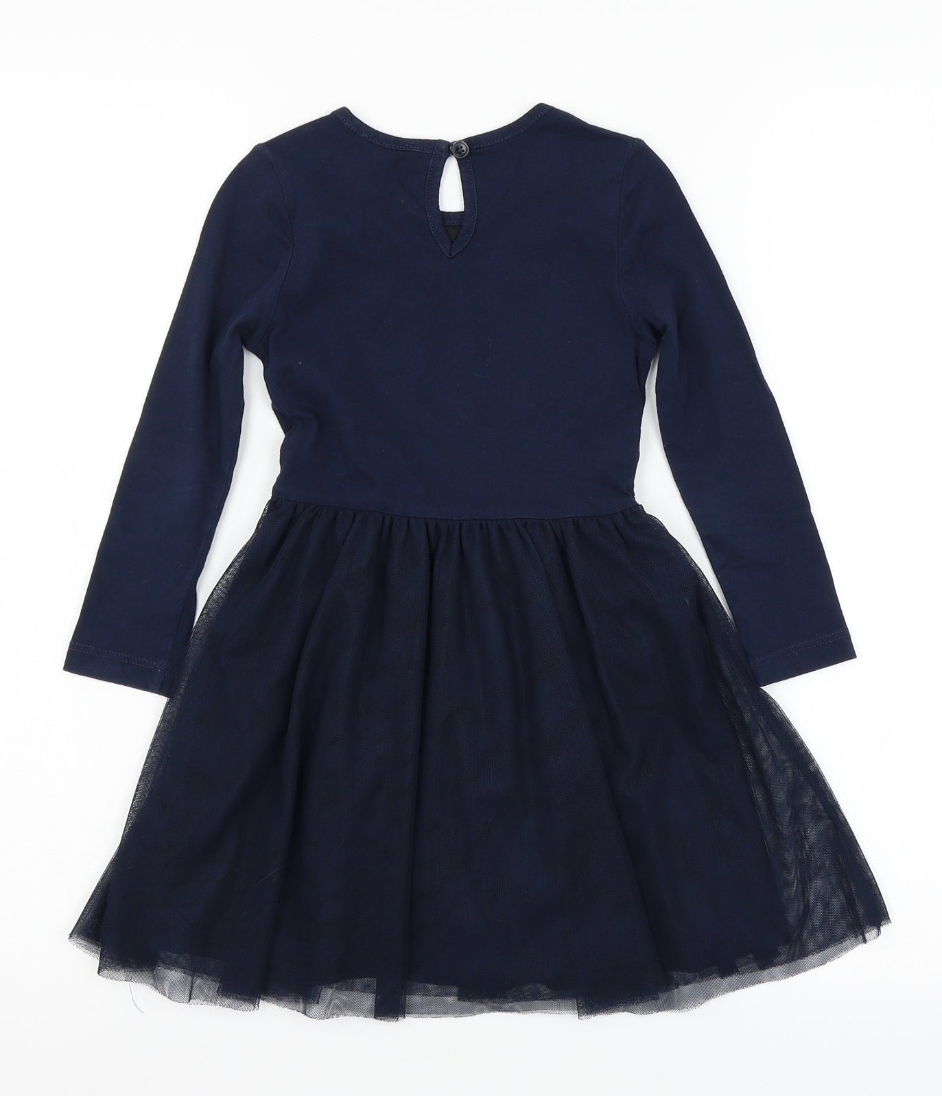 Blue Zoo Girls Blue  Jersey Skater Dress  Size 2-3 Years  - Unicorn
