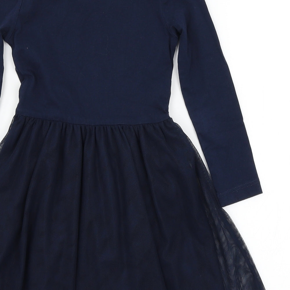 Blue Zoo Girls Blue  Jersey Skater Dress  Size 2-3 Years  - Unicorn