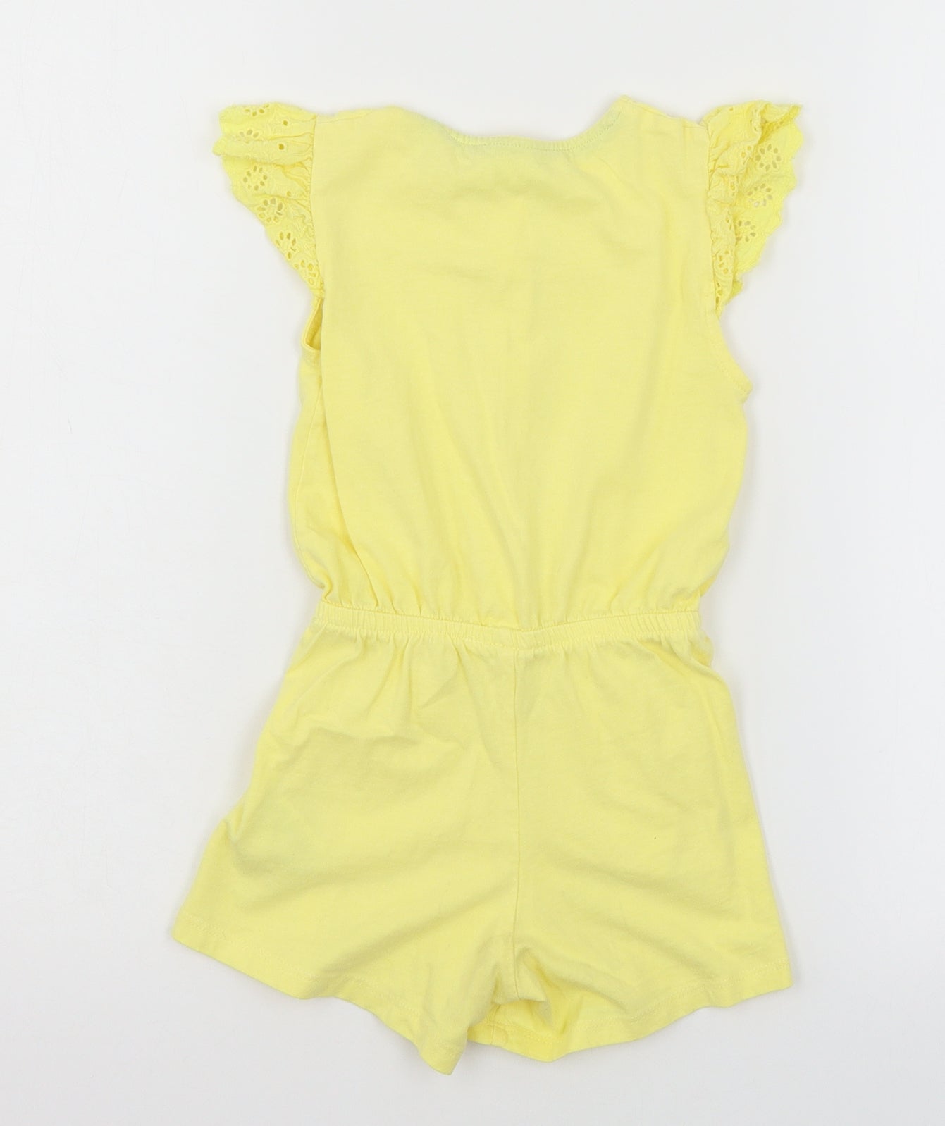 Mothercare Girls Yellow  Jersey Playsuit One-Piece Size 3-4 Years