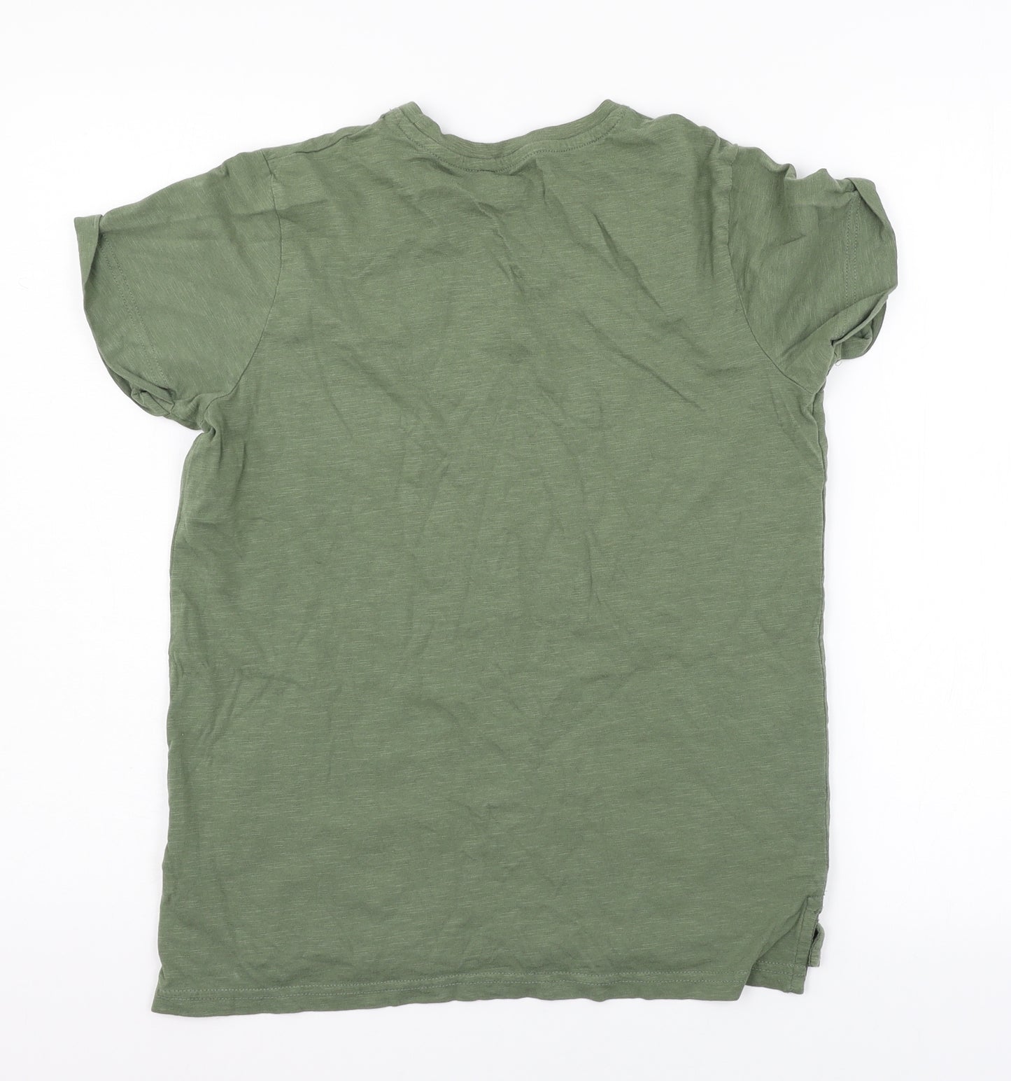Primark Boys Green  Jersey Basic T-Shirt Size 12-13 Years