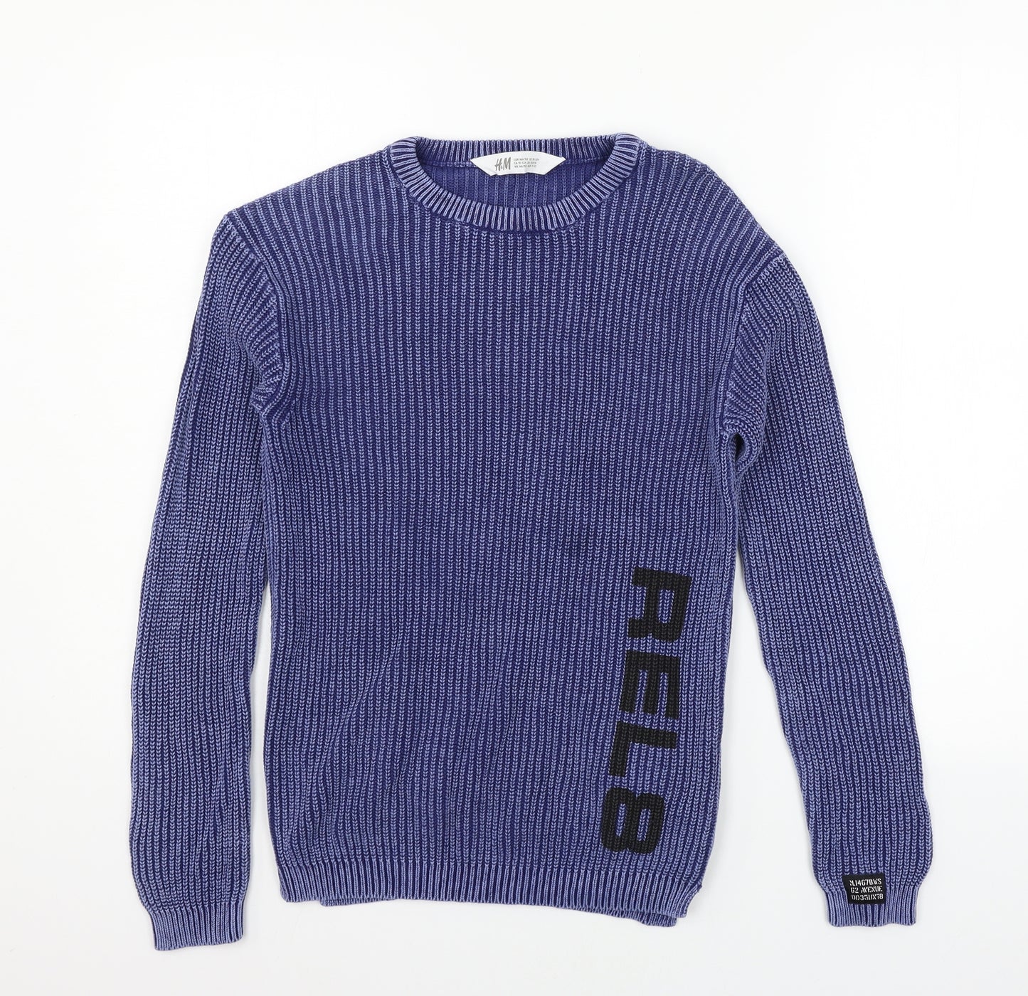 H&M Boys Blue  Knit Pullover Jumper Size 11-12 Years  - REL8