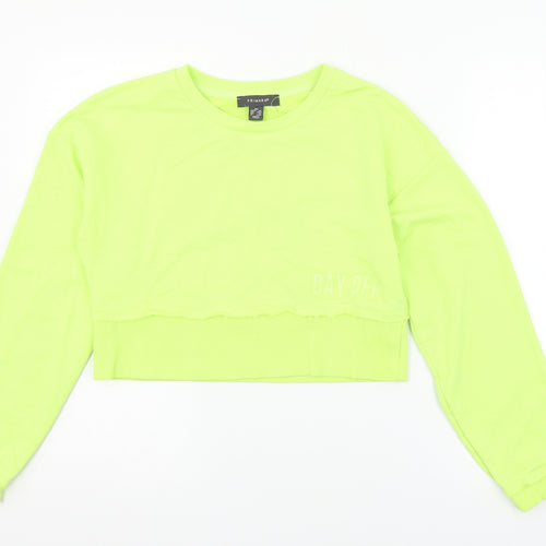 Primark Womens Green  Jersey Pullover Sweatshirt Size 4