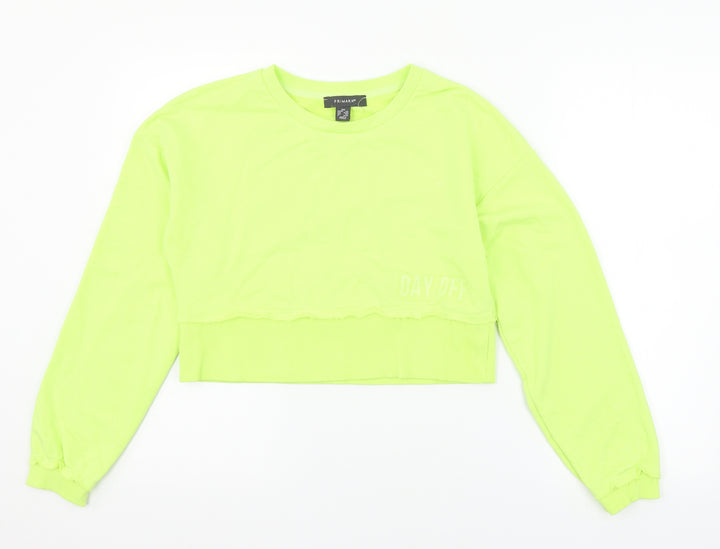 Primark Womens Green  Jersey Pullover Sweatshirt Size 4