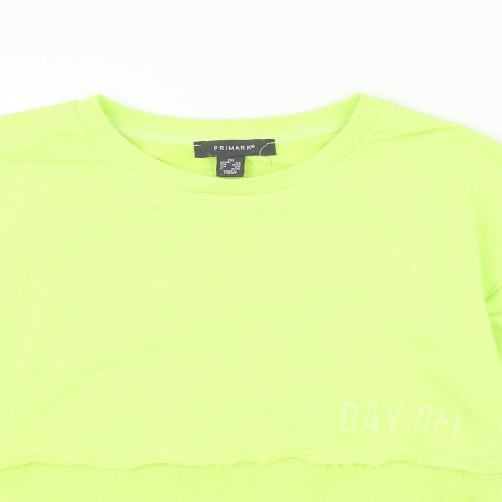 Primark Womens Green  Jersey Pullover Sweatshirt Size 4