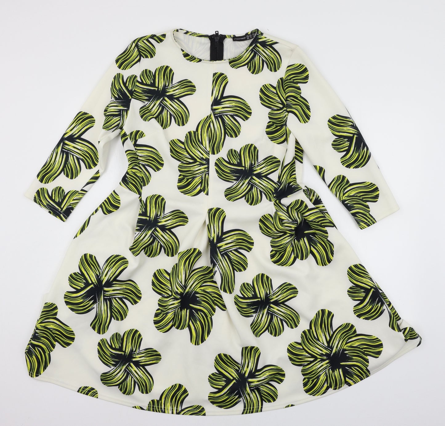 Atmosphere Womens White Floral  Skater Dress  Size 14